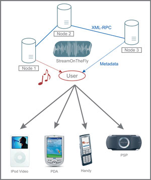 Figure 2: StreamOnTheFly Network Protocols and Access Methods.